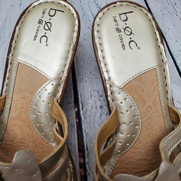 GORGEOUS ✨ BØC Shimmer Flower Sandals 10.5-11, Seriously NEARLY NEW - Picture 4 of 10